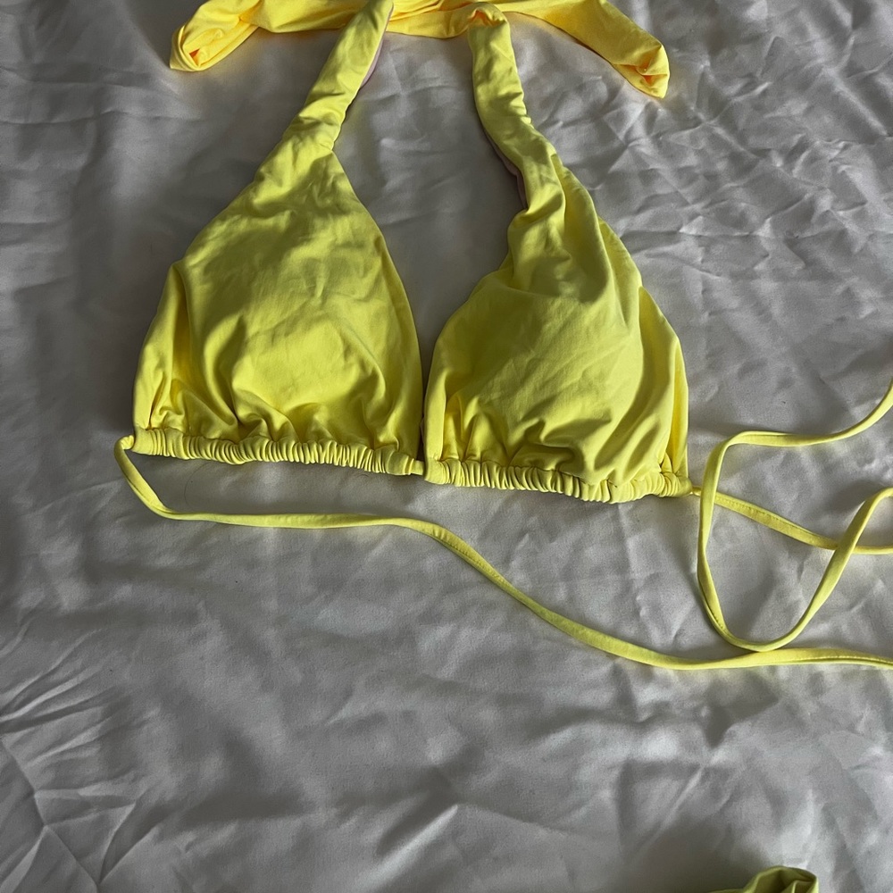 WORN ONCE Salero Swim Yellow Curtain Cheeky Bikini Bottom from Pacsun - Picture 5 of 8
